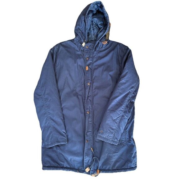 Livergy Urban Denim Hooded Coat Men’s Size 44 Blue Padded Jacket Winter - Picture 8 of 10